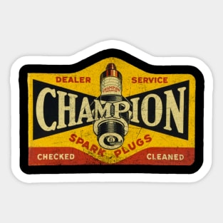 CHAMPION SPARK PLUGS VINTAGE SIGN Sticker